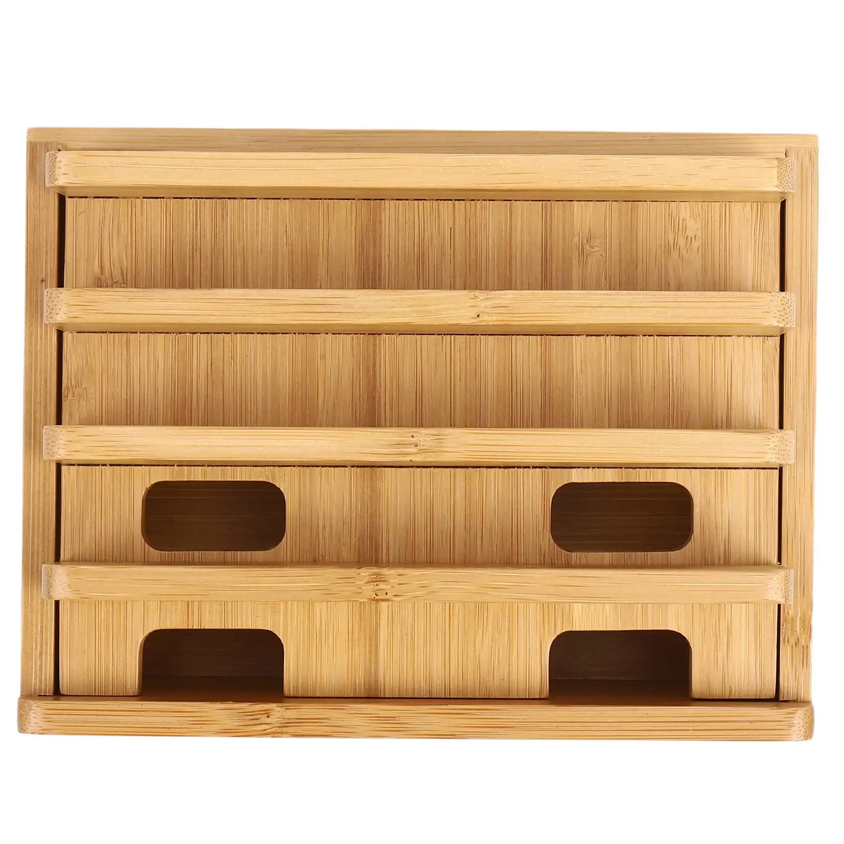 

Mobile Phone Bracket Bamboo Wood Multi-Device Charging Station Organizer Office Flat Bracket-ABIU