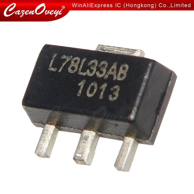 10pcs/lot L78L33ABUTR 3.3V .1A SOT-89 L78L33ABU 78L3 L78L33A 78L33 L78L33 78L33A In Stock