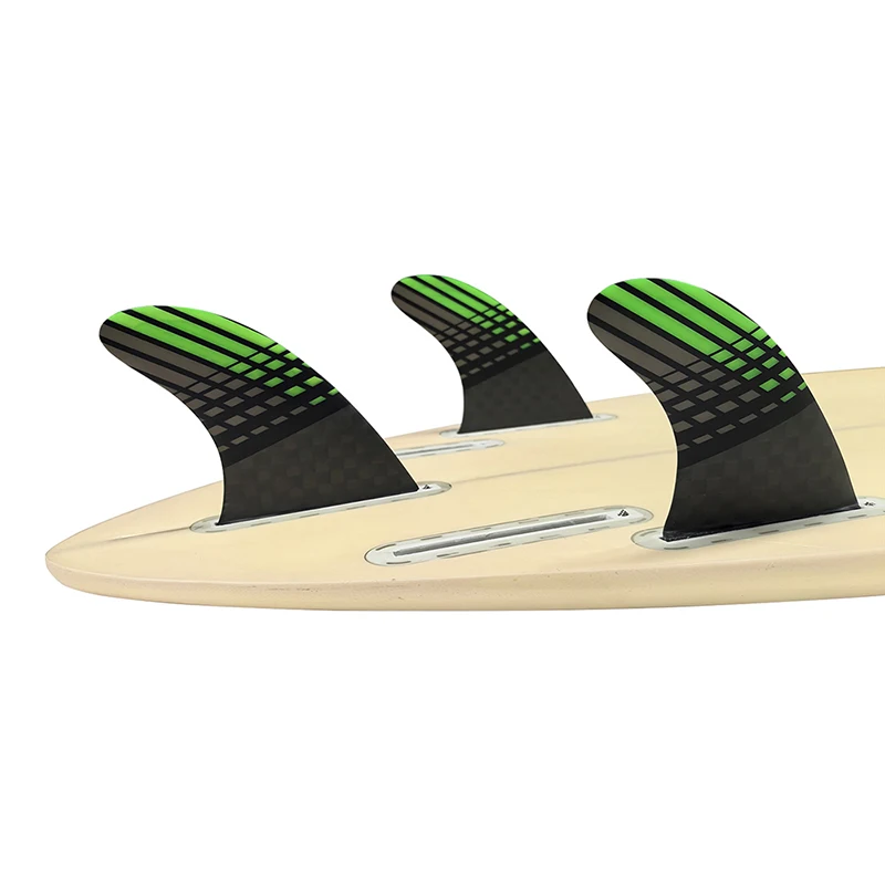 

USPURF FUTURE Green Honeycomb Carbon Fiber Black Mesh Surf Fin surf future designs Surf Quilhas