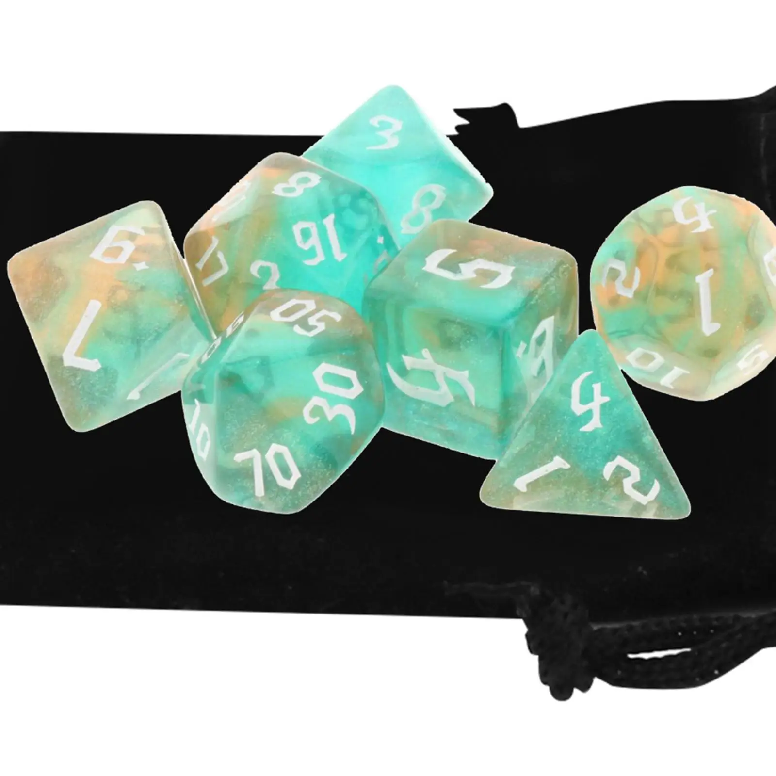 

Набор акриловых многогранных кубиков: яркие, красочные игральные кости для казино, настольных и ролевых игр