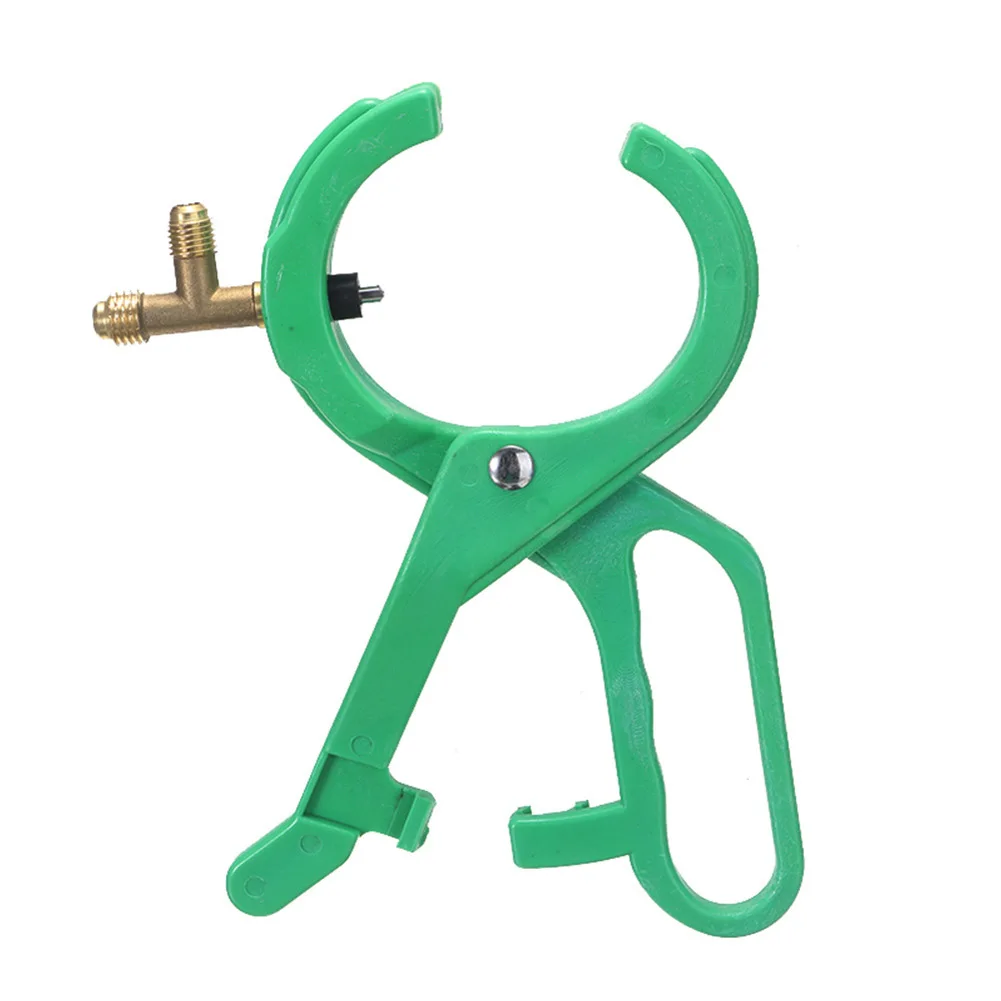 R134A Can Opener with Support for R22 and R12 Cylinders Featuring 1/4 SAE and 1/2 ACME Threaded Ports for HVAC Use