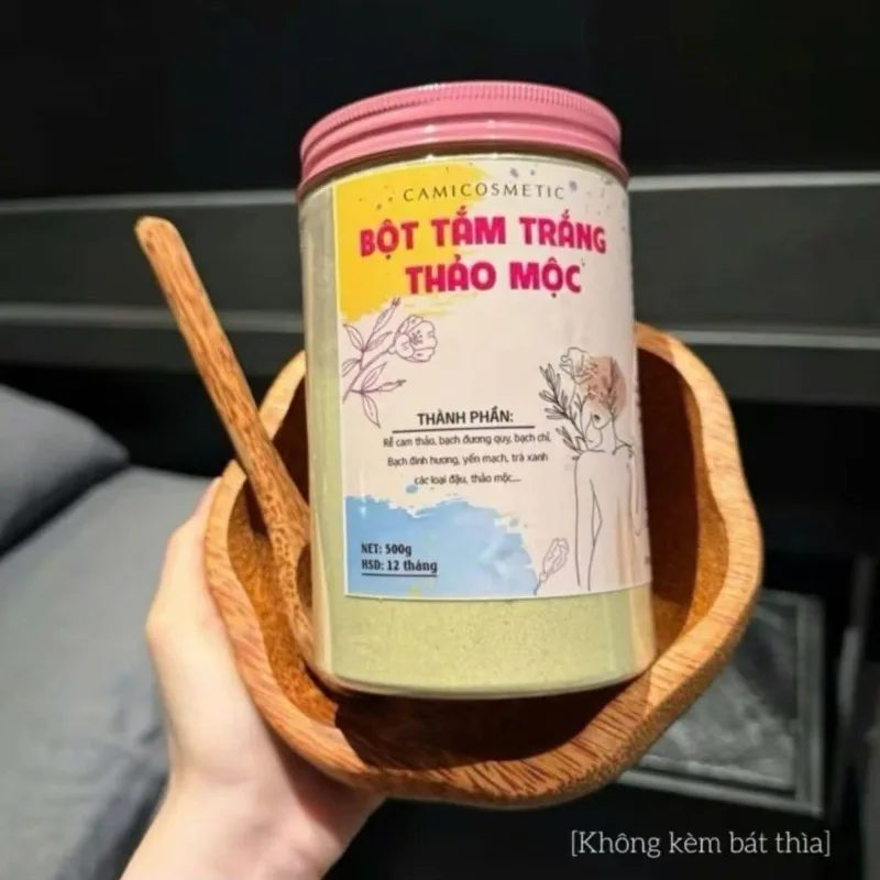 Bot Tam Trang Thao Moc 500g - Natural Herbal Powder for Skin Glow - Brightening & Exfoliating Body Scrub, Evens Skin Tone