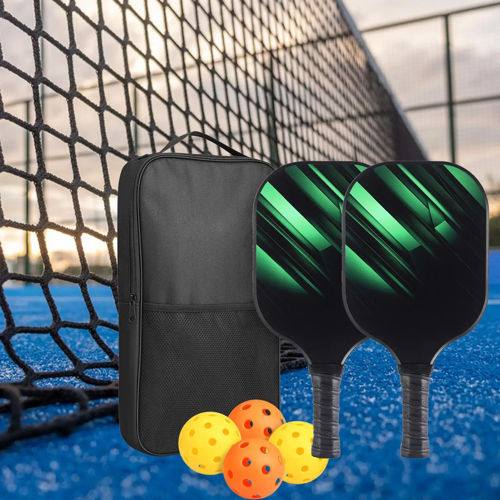 

Pickleball Racket Professional Fiberglass Sports Gift Honeycomb Racket Set for Outdoor Training Indoor Exercise Beginner