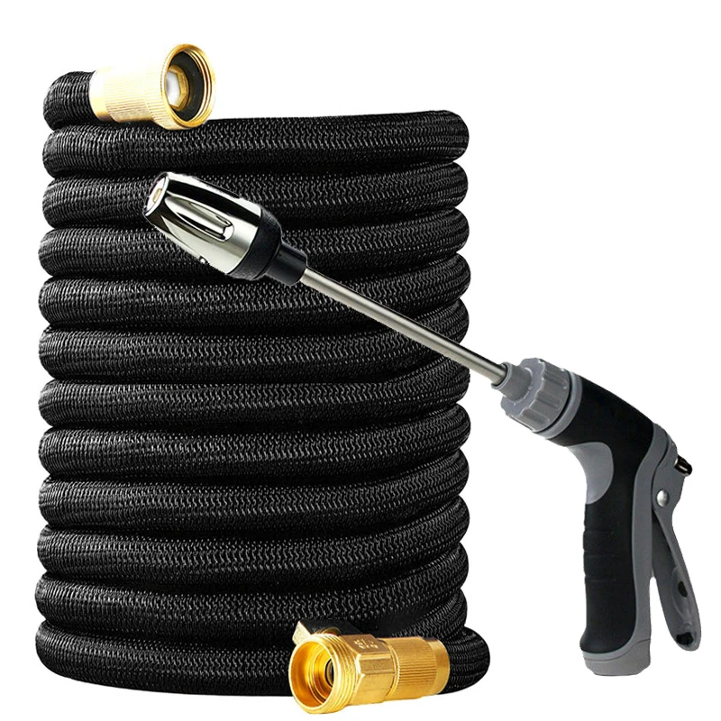 3X Expandable Garden Water Pipe High Pressure Car Wash Gun with EU US 3/4 Connector for Garden Irrigation And Car Wash