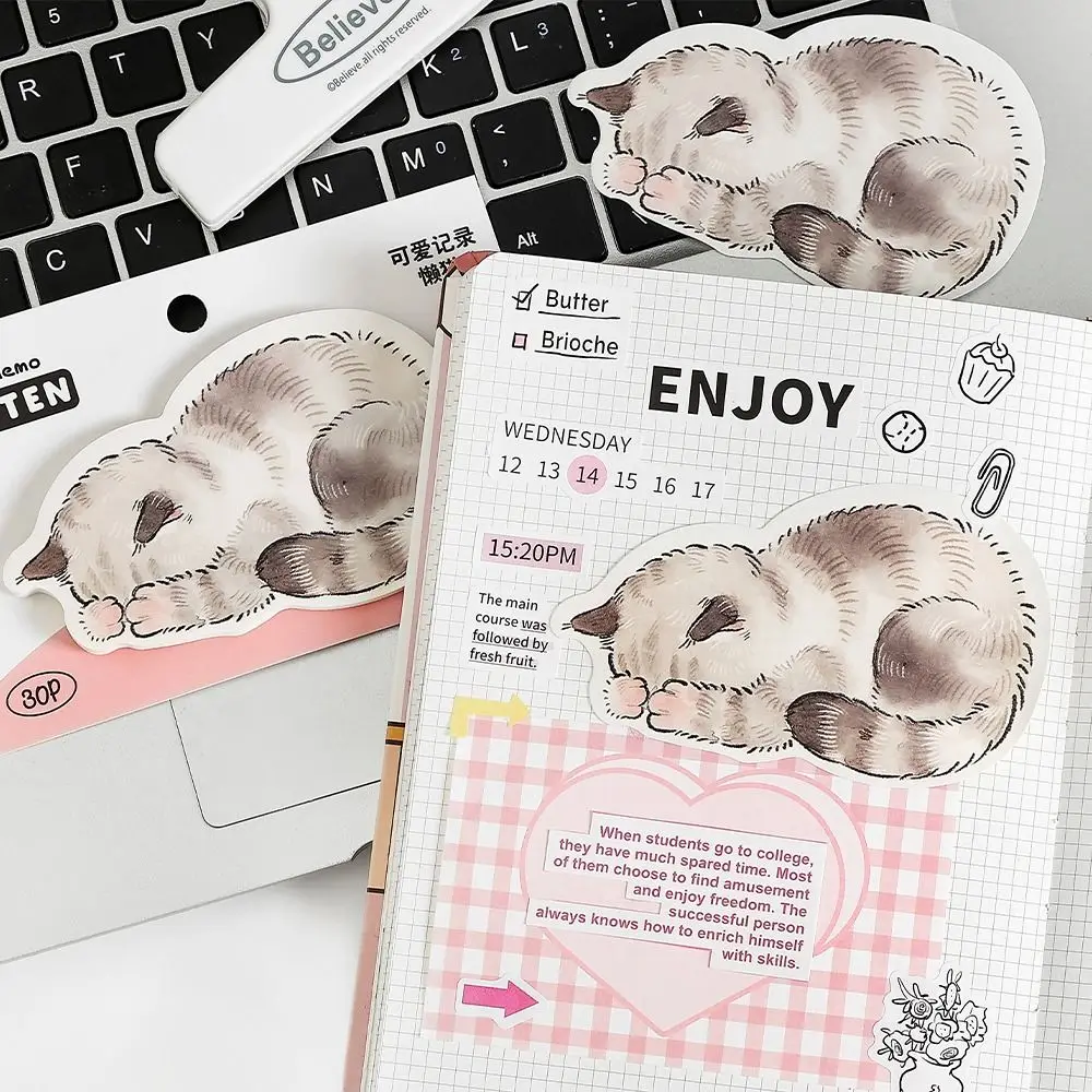 Message Paper Kawaii Animal Sticky Notes Markers Flags Self Sticky Index Sticky Notepad Hand-tear Adhesive Memo Pads