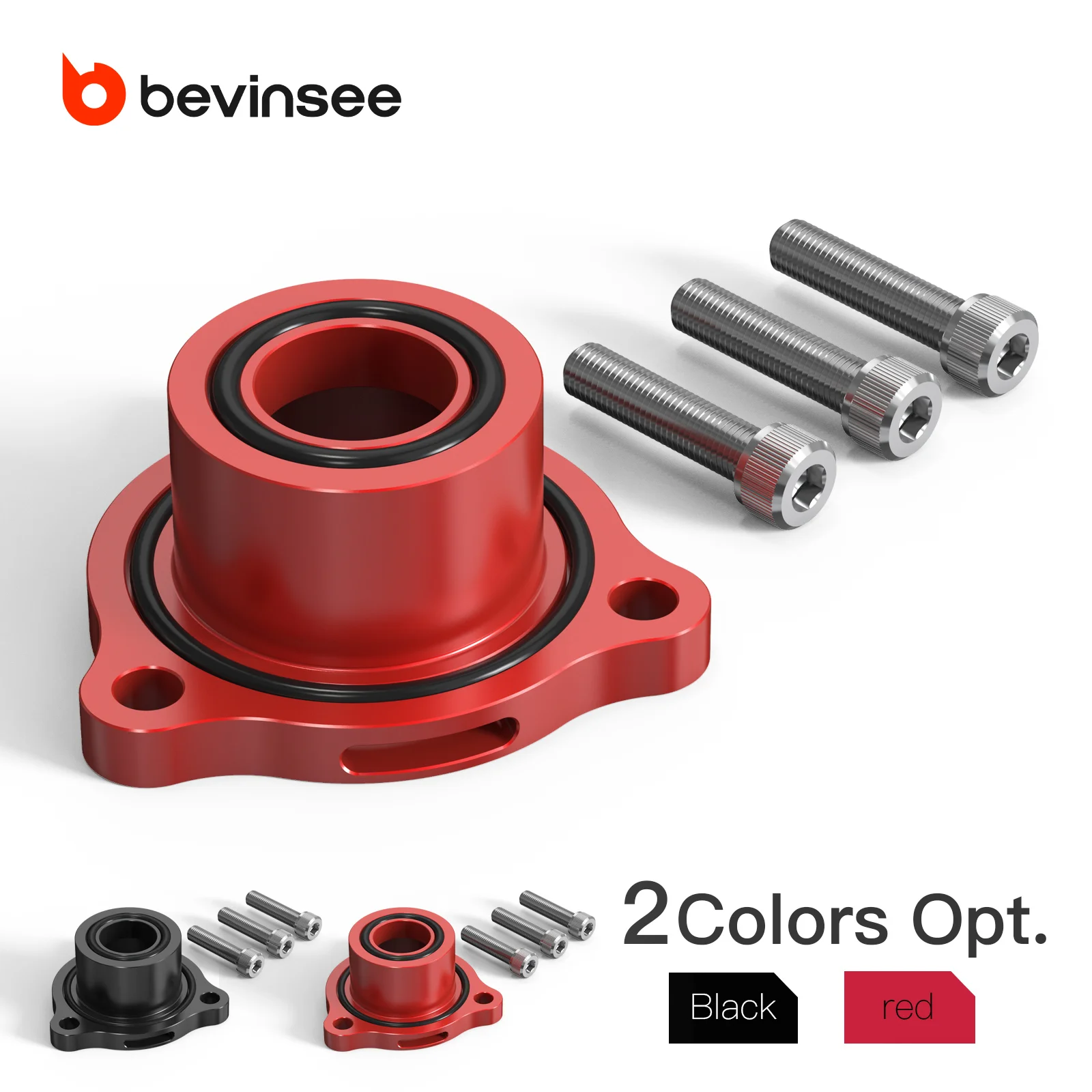 BEVINSEE Atmospheric Blow-off Valve Spacer for VW for Golf Mk7/Mk7.5 GTI/R Tiguan, for Audi A4 B9/A5/Q5 A3 8V/S3/RS3 TT/TTS