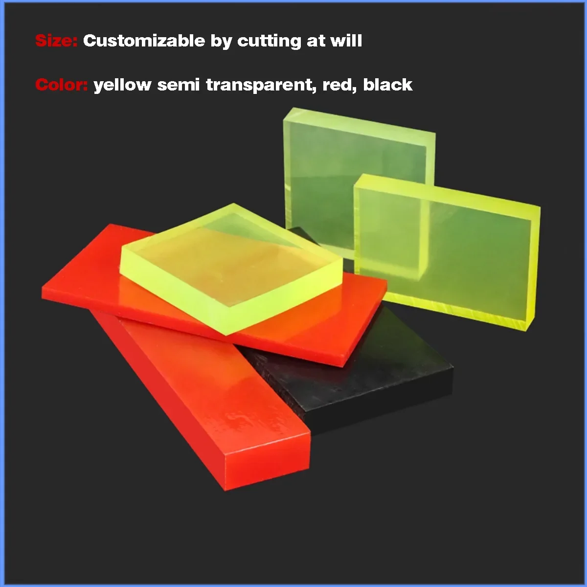 

THK 2/3/4/5/6/8/10mm Black Polyurethane Elastic Rubber Sheet PU Damping Cushion Plate Plastic Board Oil Abrasion Resistance