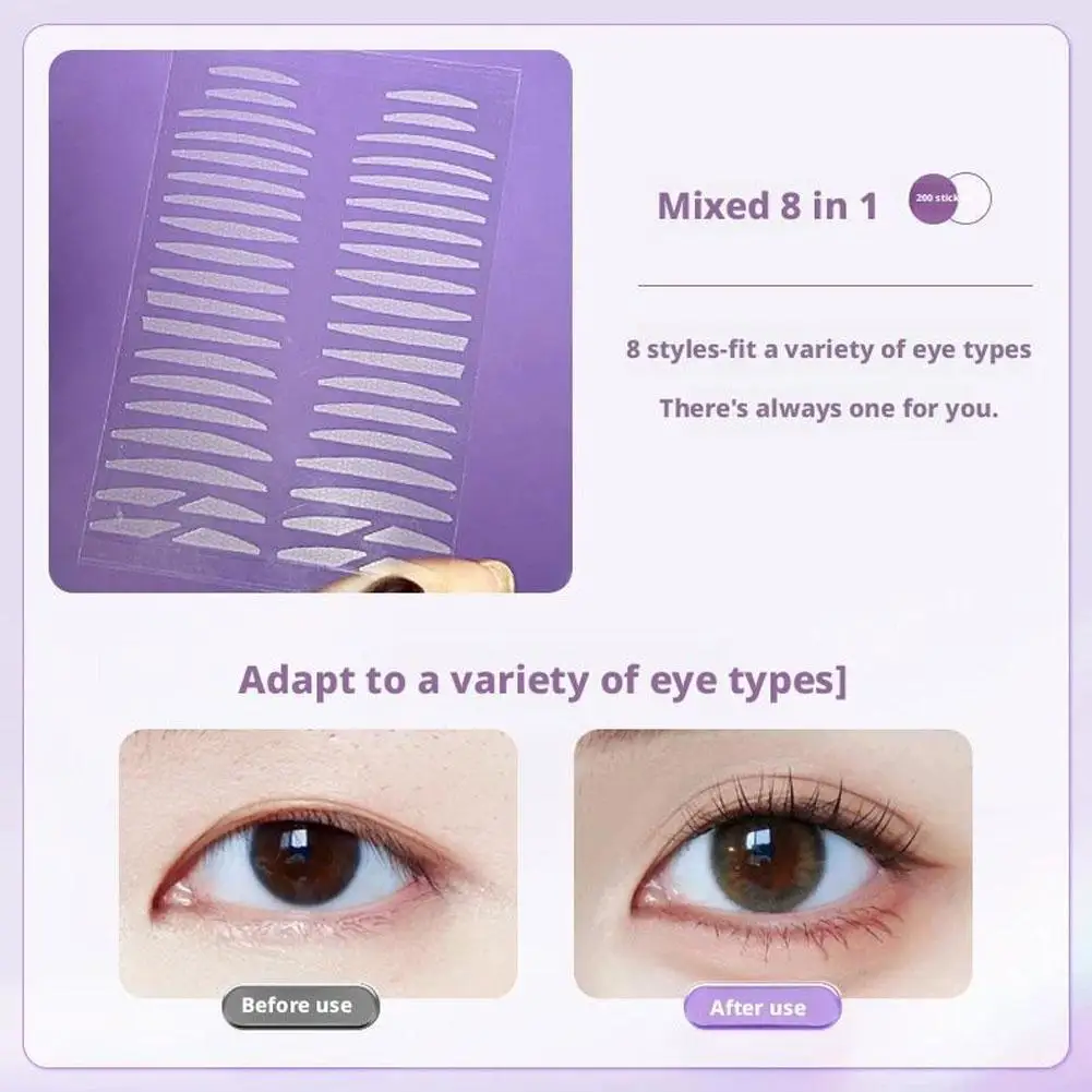 新しいアイステッカーファッションメイクまぶた薄い目に見えないまぶた強粘着目テープステッカー目大きな目メイクツール