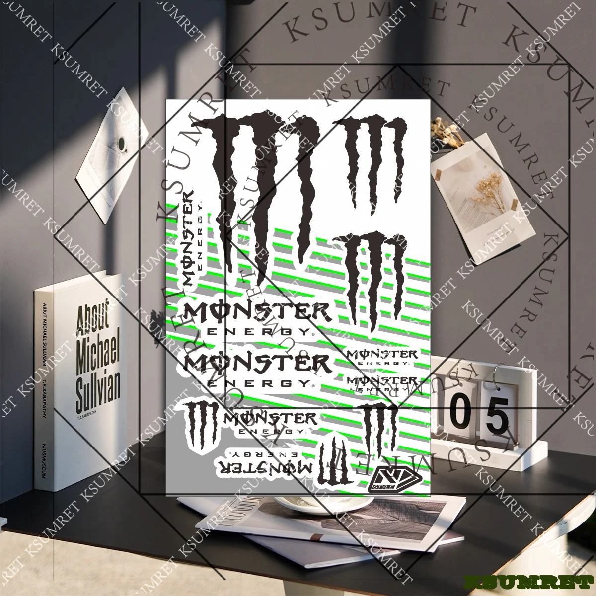 الفينيل ل Monster Energy ملصق دراجة نارية ملصق الشارات خوذة شعار كيت