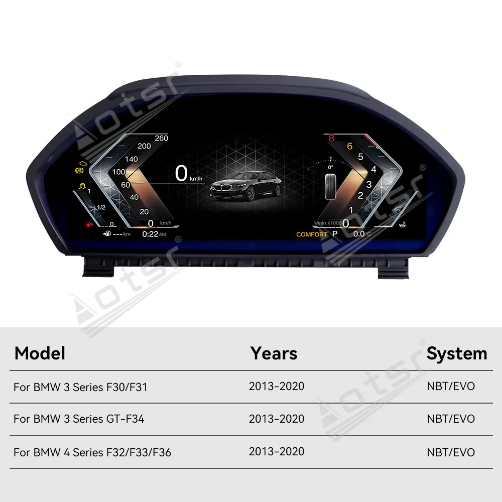 Instrumento de clúster Digital para coche, piezas de tablero de velocímetro LCD, 12,5 pulgadas, para BMW Serie 3, 4, F30, F31, F32, F34, F35, F36,