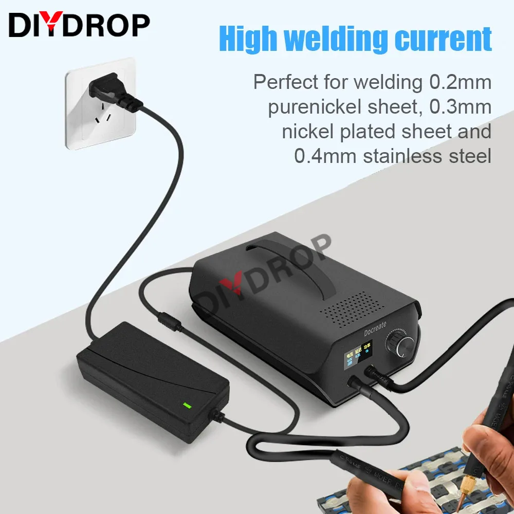 Digital Spot Welding Machine 120 Gears Power Adjustable 3000F SuperCapacitor for 18650 Lithium Battery DIY Welding Spot Welder