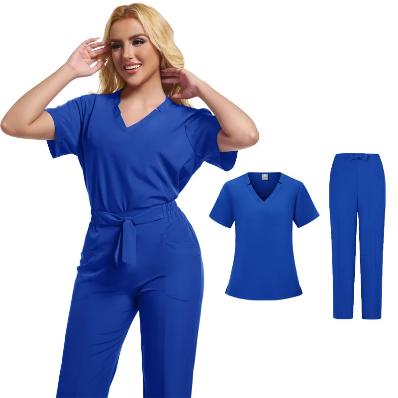 Uniformes chirurgicaux cliniques pour femmes, ensembles de gommages médicaux, accessoires d'infirmière, vêtements de travail pour médecins d'hôpital, vente en gros