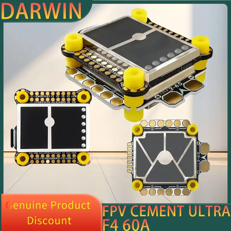 

DarwinFPV Cement Series Ultra-Durable F4 60A Waterproof Flight Controller Stack