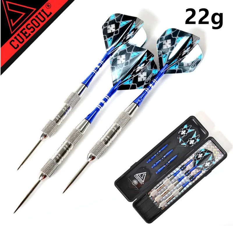 CUESOUL 3pcs 22g Steel Darts With Brass Darts Barrel And Aluminum Shafts