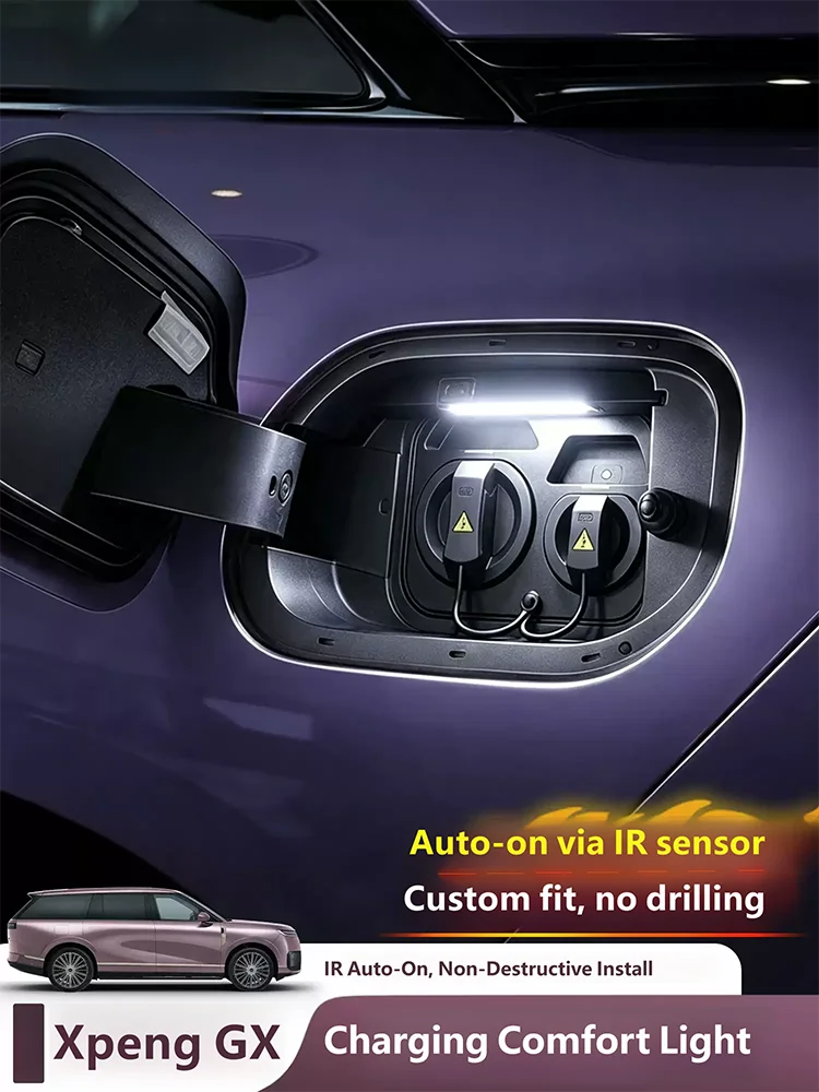 Car Charging Port Lighting Light For Xpeng GX 2026 2027 Modified Car Automatic Sensing Lighting Light Exterior Accessories