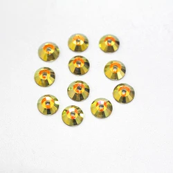 High quality 3mm 4mm 5mm 6mm 8mm middle hole sew on crystal flat back rhinestones with one middle hole crystal ab strass