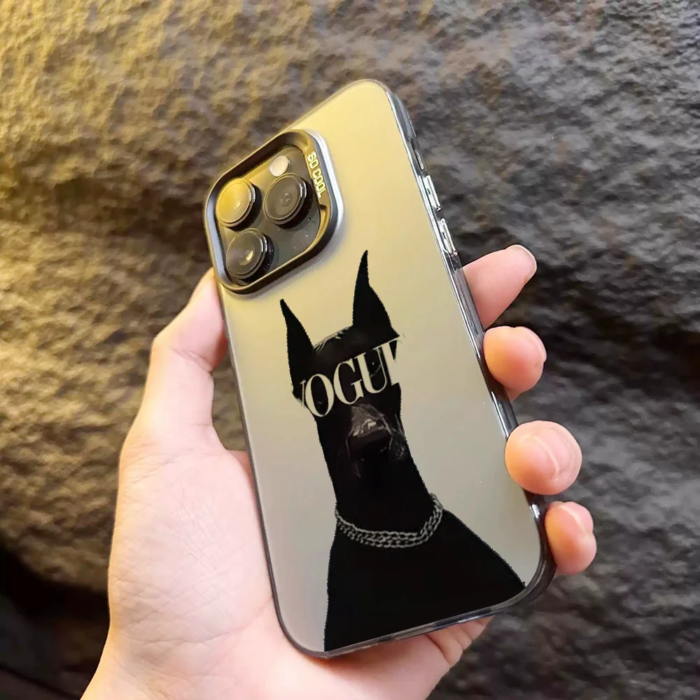 Phone Case IMD-V-VOGUE-Cover Color Silver Shell For IPhone 16 15 14 13 12 11 X XR Pro Max Plus