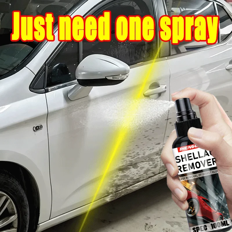 100ML Powerful Car Paint Surface Cleaner - One Spray Removes Insect Stains, Oil & Sticky Substances for All Surfaces