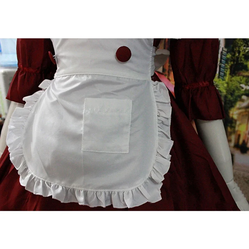 Lolita Cosplay fur s for Women, Sexy Red, Cute Maid Costume, Halloween Costumes, Anime Show, Party Expo, Carnival Performance