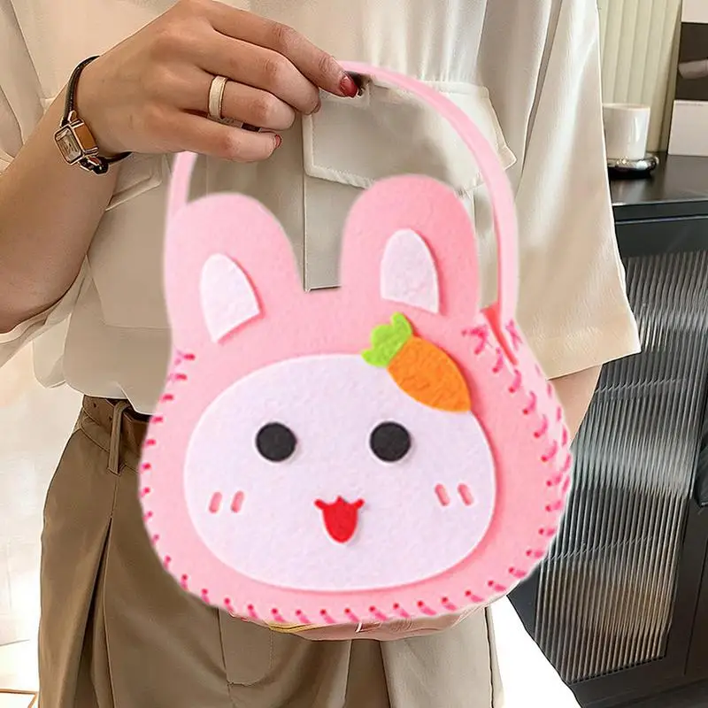 Kids Sewing Bag Craft Hand Bag Sewing Kit Non-woven Learn To Sew Toys Educational Kids First Sewing Kit With Patterns For Girls