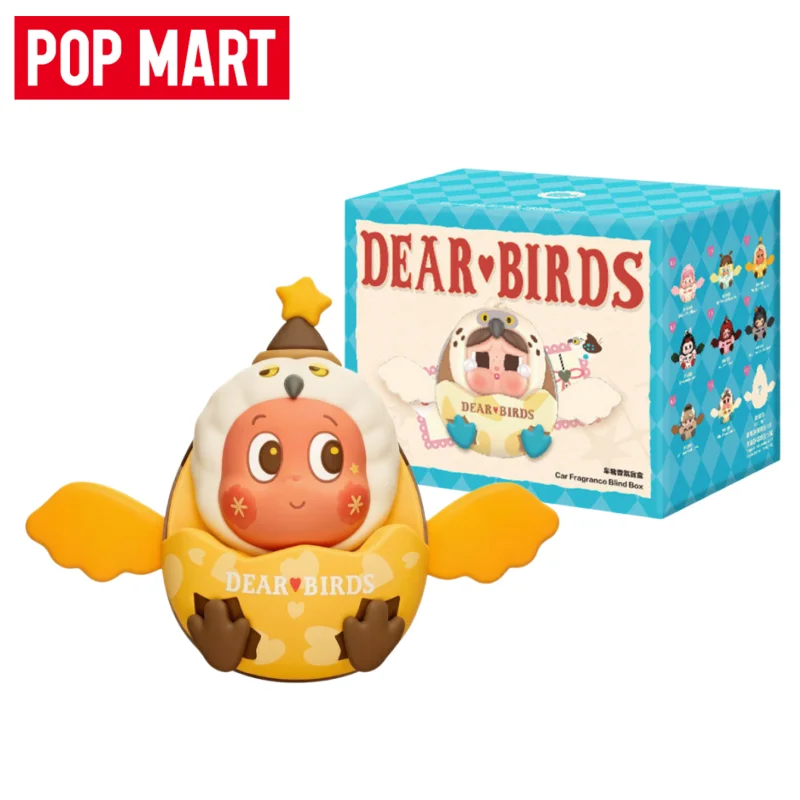 

Original Pop Mart Dear Birds Series Blind Box Car Air Outlet Fragrance Hanging Air Freshener Model Decoration Toys Birthday Gift