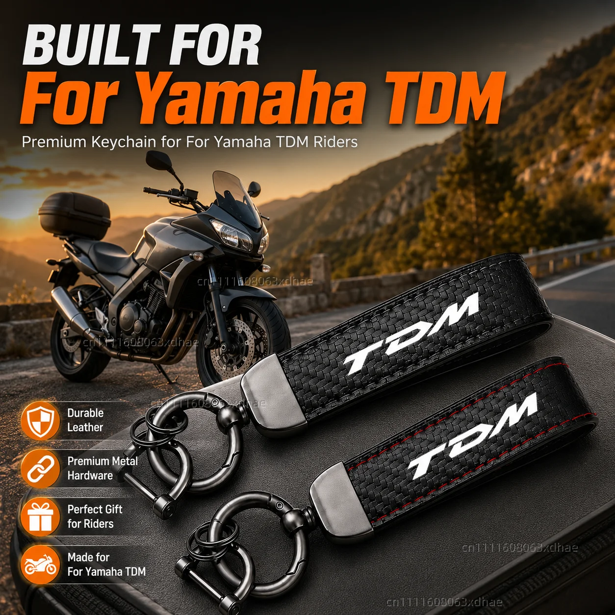 

High-Grade Leather Motorcycle Keychain Holder Keyring Accessories For Yamaha TDM 850 1991-2001 TDM 900 2002-2013