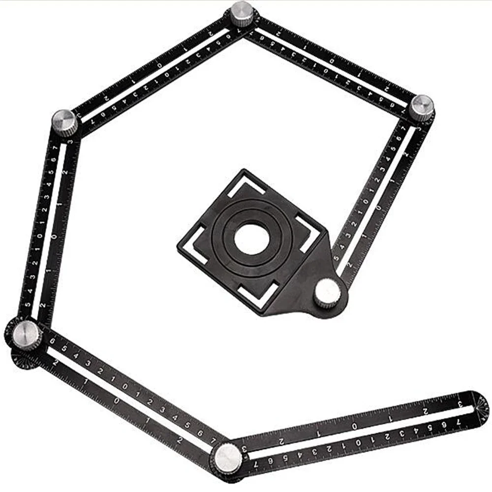 กระเบื้องเซรามิค Universal Hole Locator มัลติฟังก์ชั่นรูโลหะเครื่อง Universal เจาะกระจกไม้บรรทัดมุม