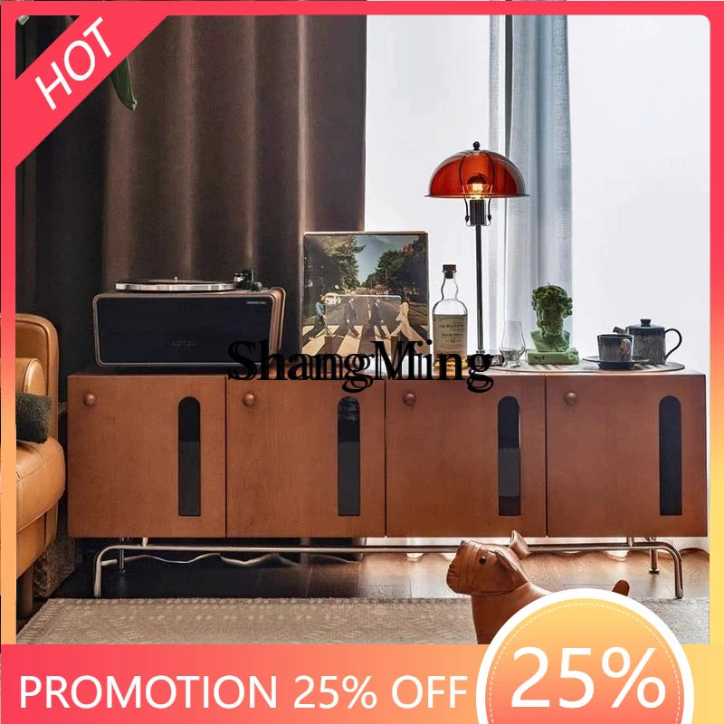 

SM living room solid wood TV cabinet bedroom storage cabinet multi-functional storage low cabinet