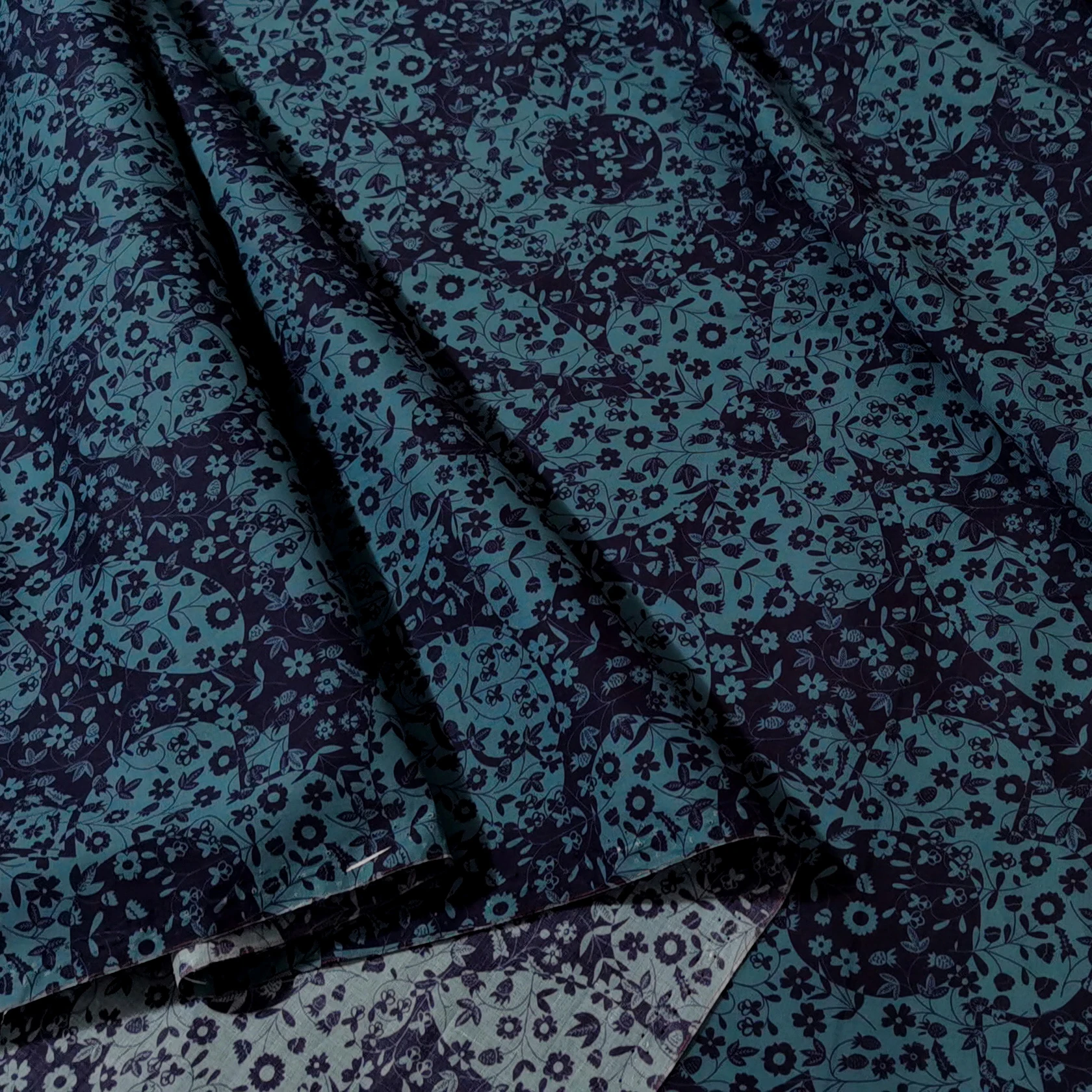100% Cotton Fabric，Combed Cotton Printed Cloth Handmade DIY Sewing Clothing Quilting Pastoral Floral Simple Style (by Meter)