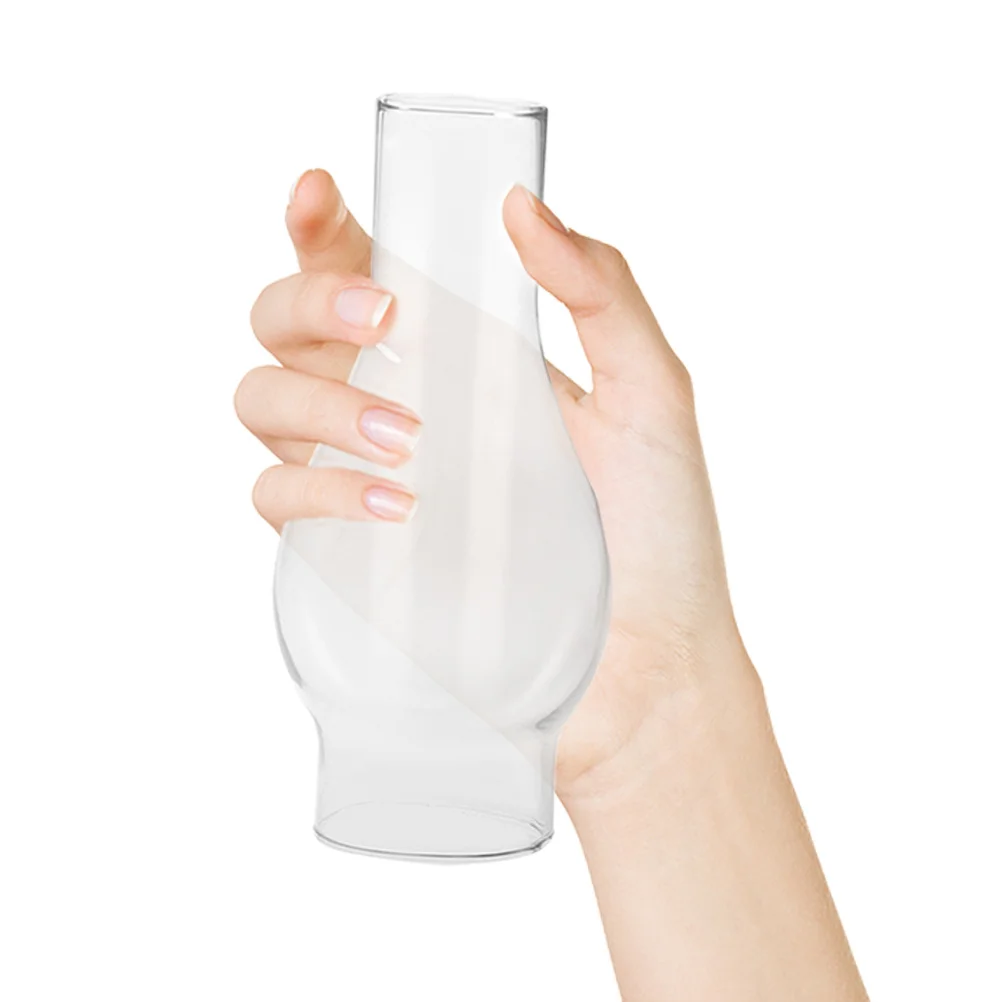 

Стеклянный абажур для масляной лампы, прозрачный, для традиционных электрических ламп, ветрозащитный, с дизайном пламенного плафона