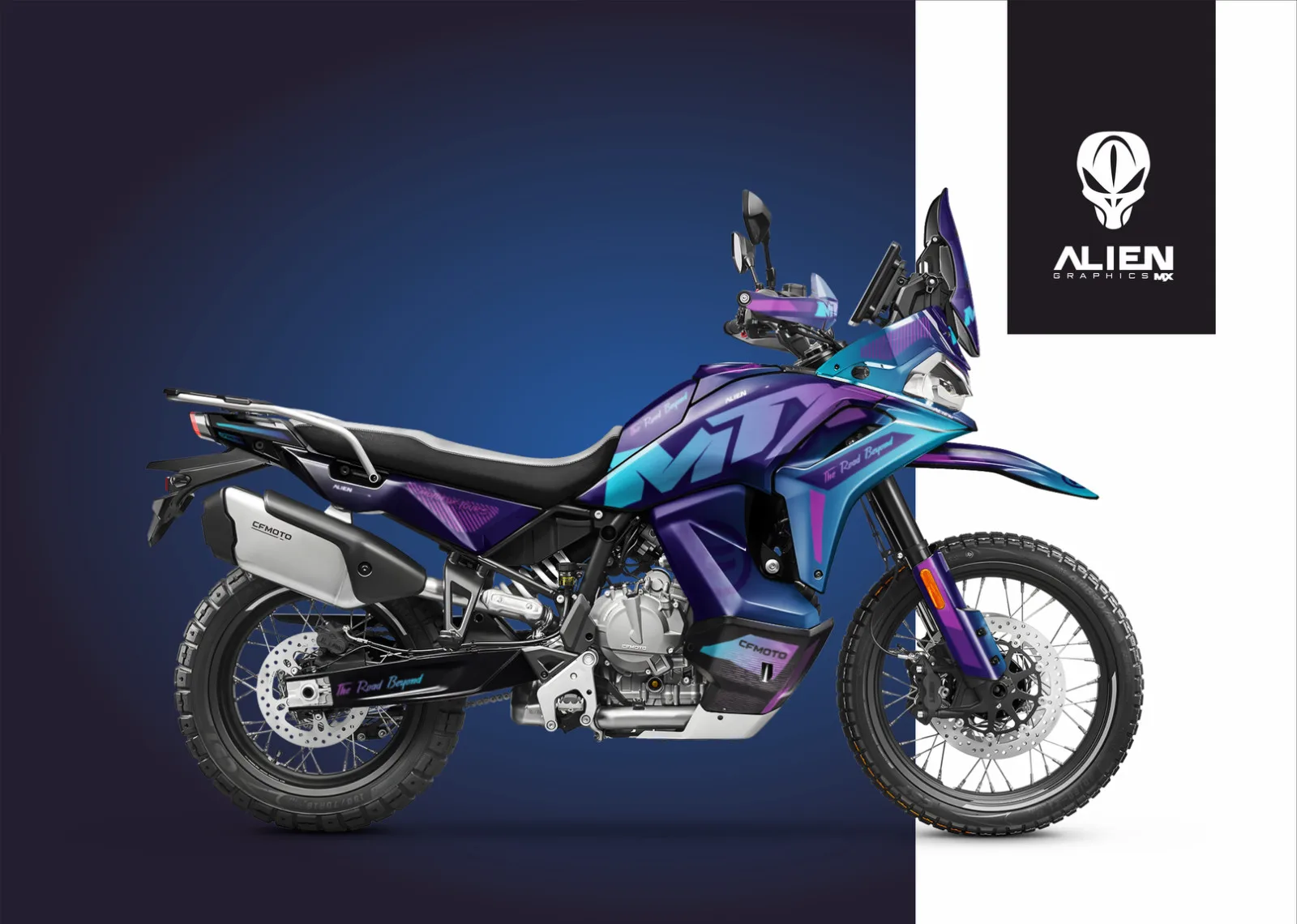 Motorcycle Body Fairing Sticker Decal Protective Street Bike Graphic Kit For CFMOTO 800MTX 2025 (Design1)