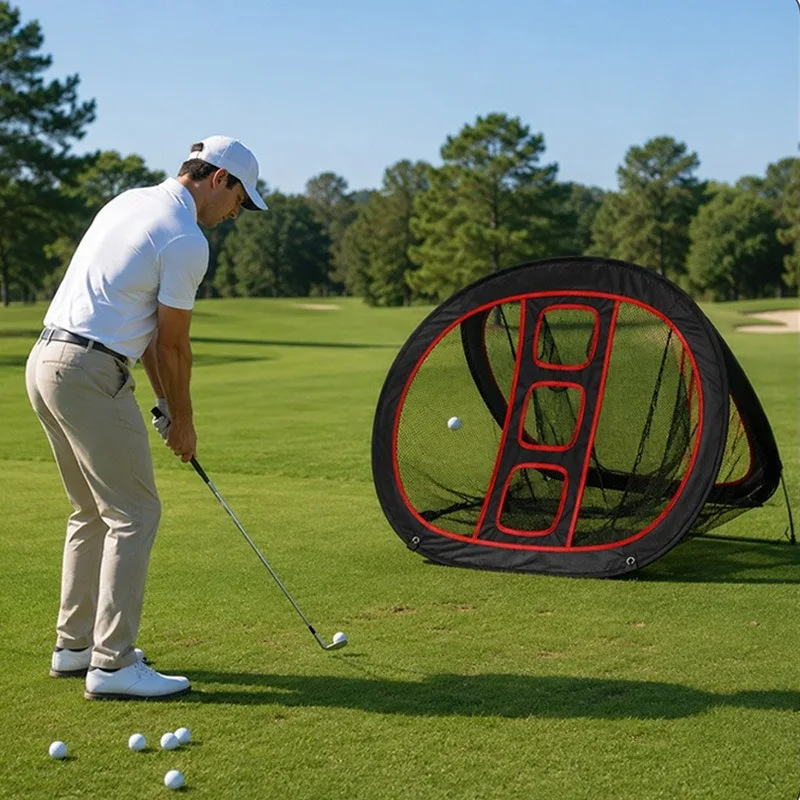 New Double-sided Golf Practice Net Mini Golf Target Net Foldable and Easy-to-store Ball Collection Training Net