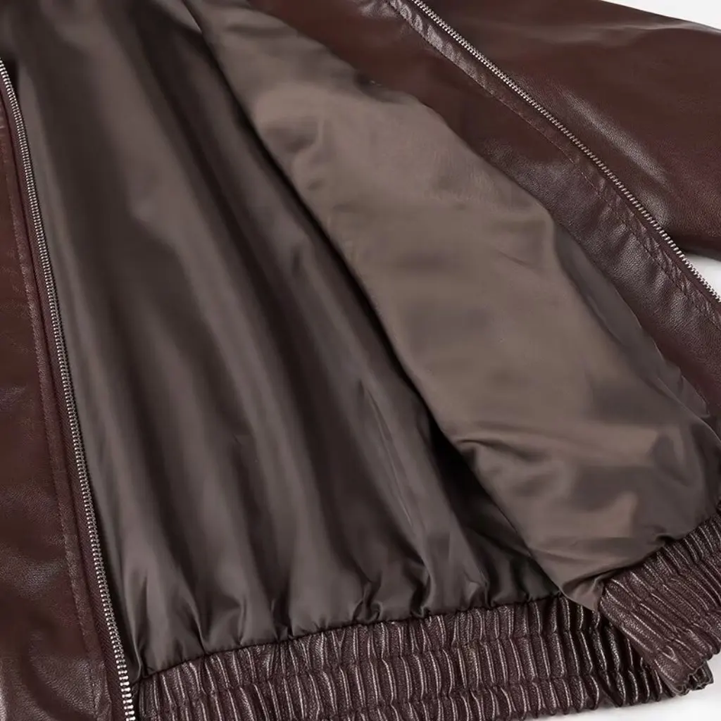 المرأة بو الجلود سترة معطف الخريف أزياء الاتجاه النمط الأوروبي الأمريكي سستة طية صدر السترة الأعلى