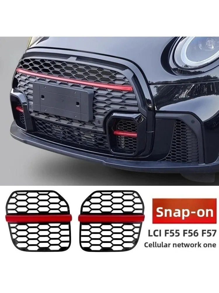 Grille de pare-chocs avant de voiture tendance avec ventilation cellulaire en forme d'écailles de poisson pour BMW Mini Cooper 2LCI JCW F55 F56 F57