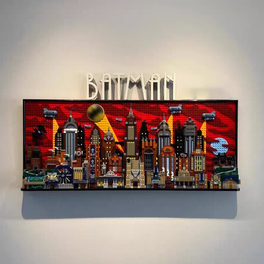 4210 قطعة سلسلة الرسوم المتحركة جوثام سيتي أفق بنة نموذج Moc 76271 عرض الجمعية ألعاب الطوب لصبي هدية