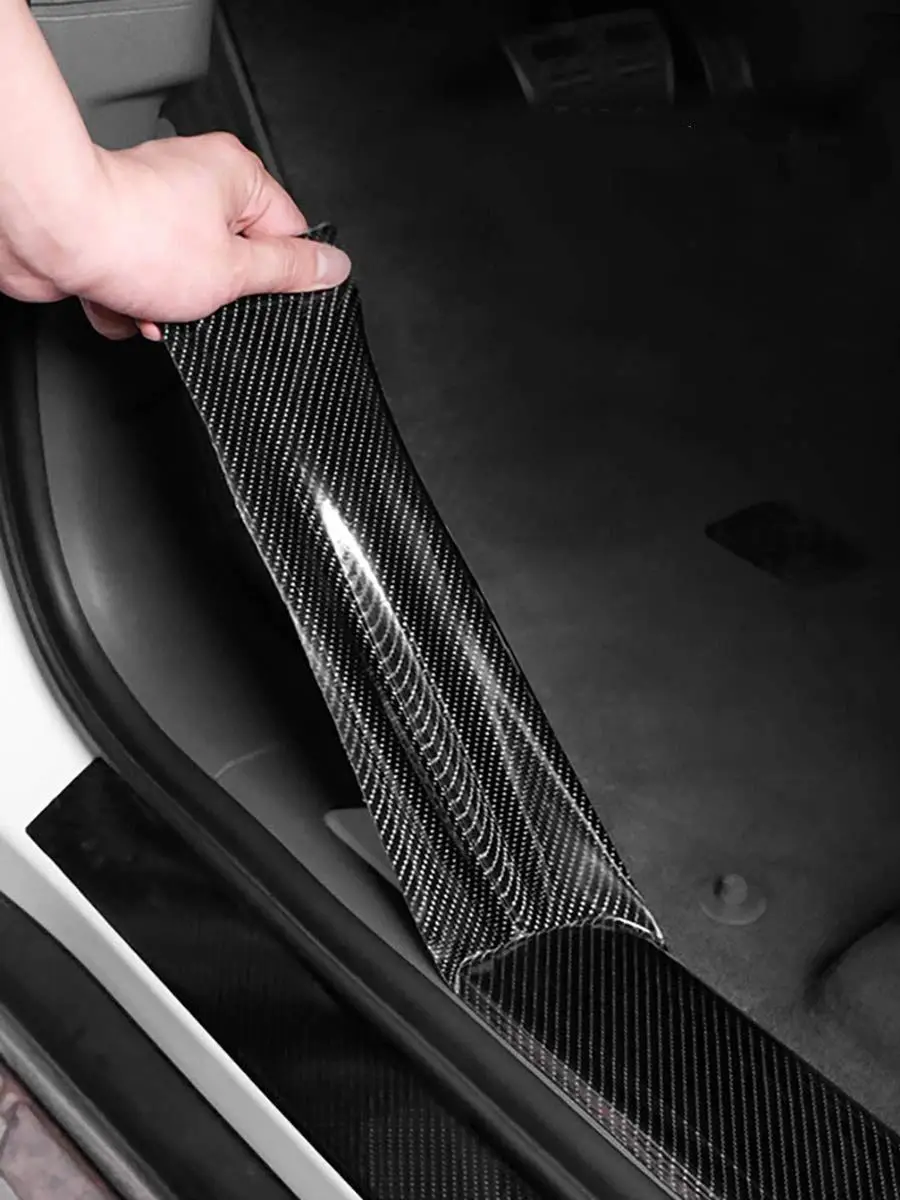 1-10m Nano Carbon Fiber Car 3D Tape Sticker Porta Espelho Paste Protector Strip DIY Protection