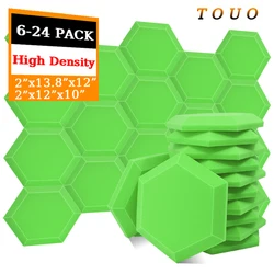 TOUO Sound Foam 6/12/24 Pcs Hexagon Acoustic Foam Panels Wall Soundproofing Studio Door Acoustic Treatment High Density