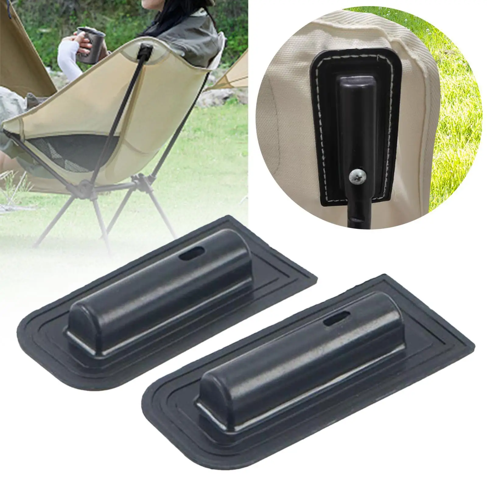 Portable Backrest Tube Cover Camping Chair Connector Lightweight Repair Part for Outdoor Folding Beach Seat