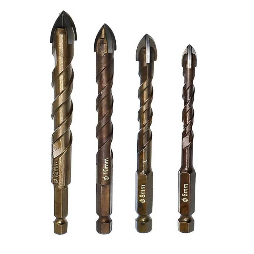 

Fully Ground Four Blade Blade Multifunctional Cross Hex Tile Drill Bits for Drilling Holes on Ceramic