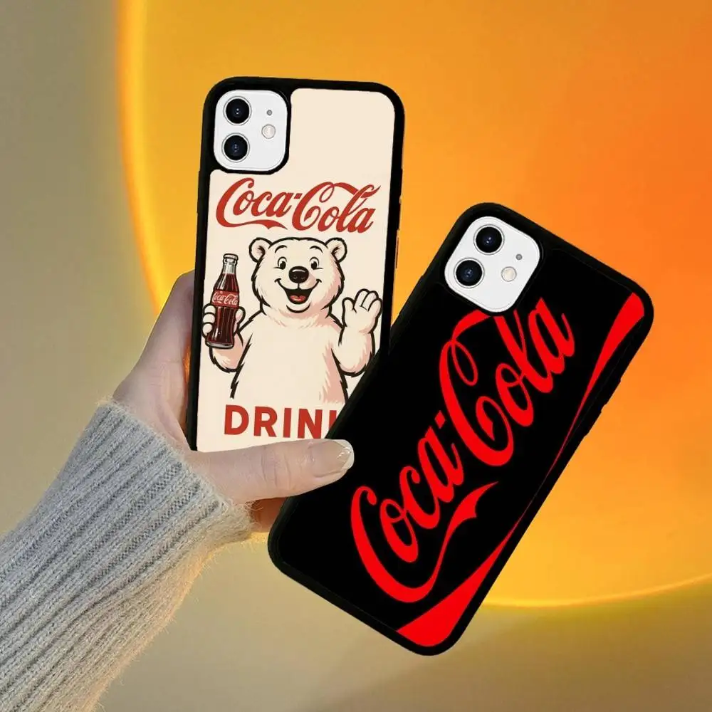 Funda Trasera Rígida para Teléfono, Diseño Clásico Vintage de Coca-Cola, para iPhone 17, 16 Pro Max, Air 15, 14, 13, 12 Mini Plus, 11, PC+TPU