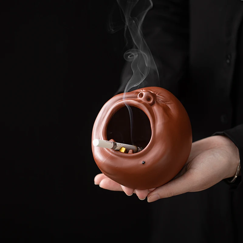 

Человеческая форма фиолетовой глины пепельница забавная уникальная индивидуальная декоративная бытовая журнальная столик и офисный стол ветрозащитная пепельница