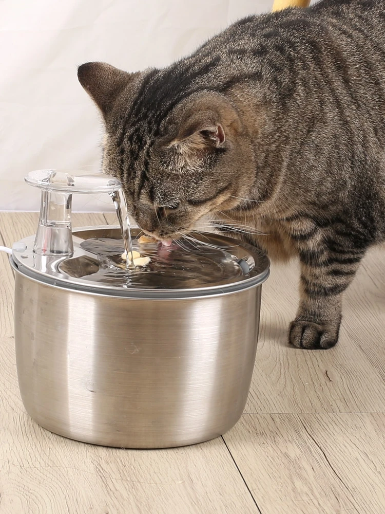 

Stainless steel cat automatic water dispenser, feeder, circulating dispenser, intelligent cat pet dispenser