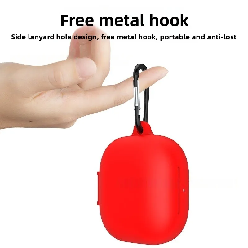 

Anti-Yellowing Silicone Case For Honor Earbuds X9 - Shockproof Scratch-Resistant Cover with Bonus Carabiner