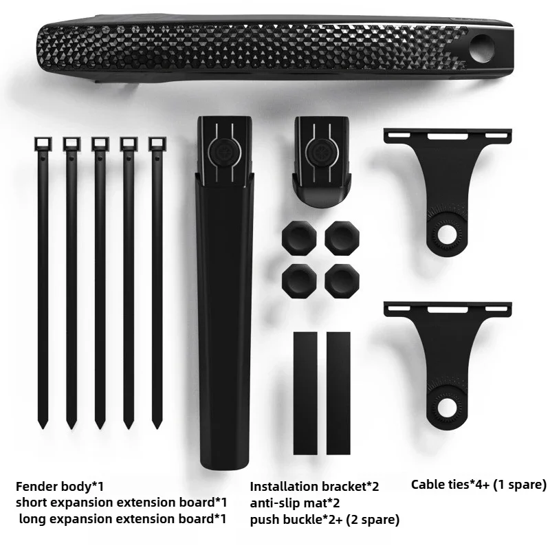Bicycle Quick Release Extended Mudguard for Front Rear Wheel 700C Gravel Road Bike Fender Strong PP Mud Fender Outdoor Protector