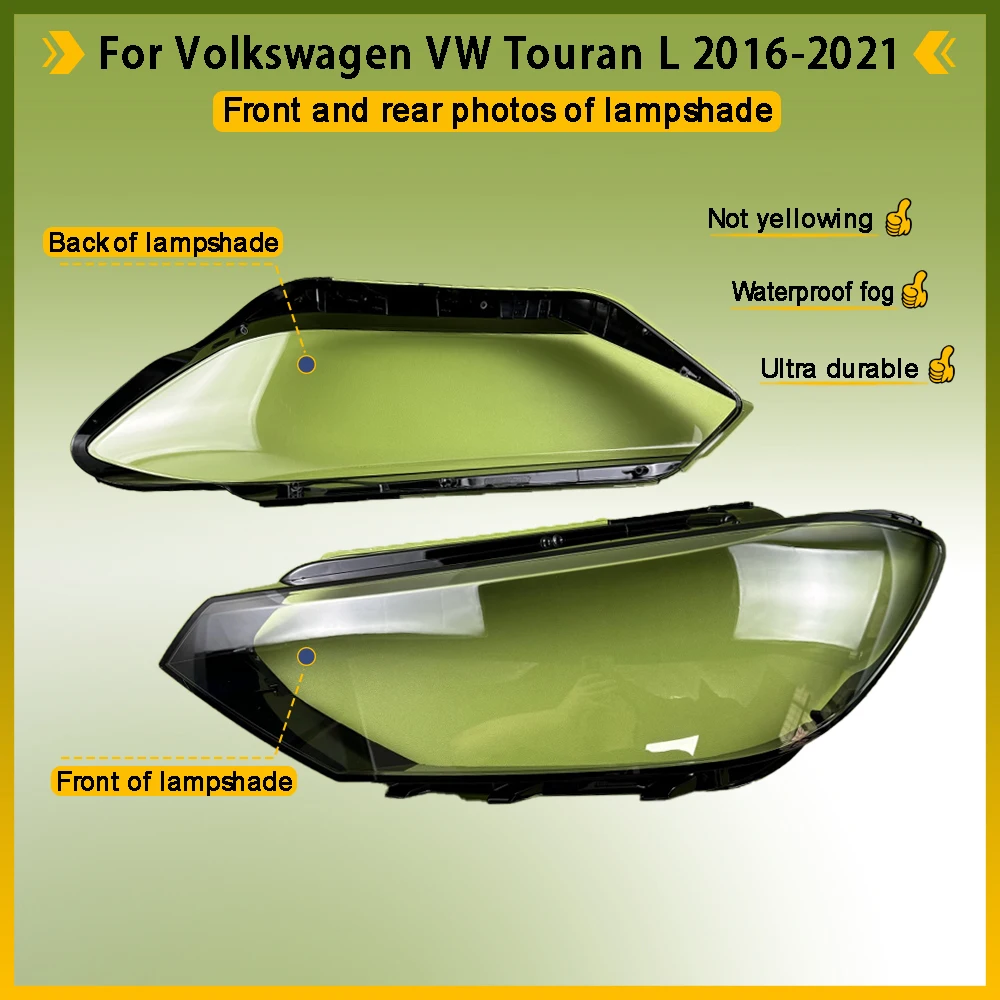 Scheinwerferglas-Abdeckungen Transparente Lampenschirme Autoscheinwerferabdeckung für Volkswagen VW Touran L 2016 - 2021