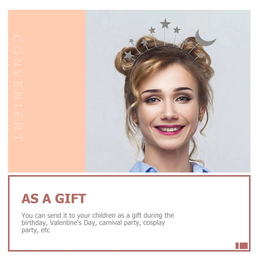 

8 шт. блестящие повязки для волос для детей, головные уборы со звездами, декор для дня рождения, повязка на голову, легкая удобная вечерние поставка, блестящая звезда