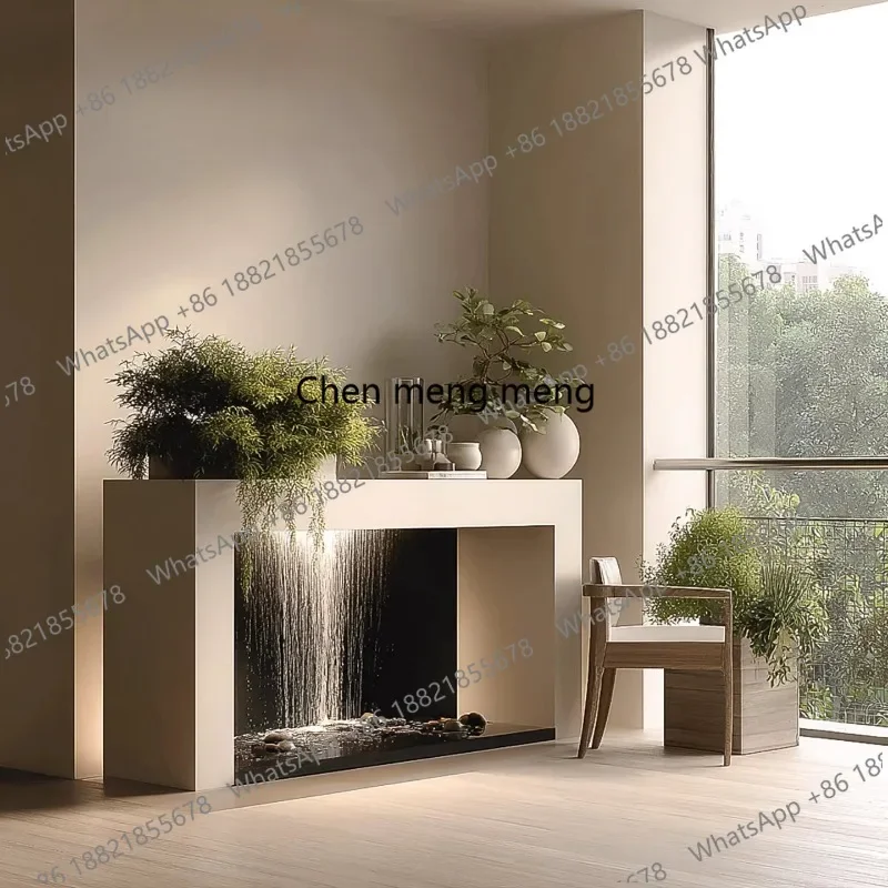 

Декоративный цилиндрический фонтан из нержавеющей стали для отелей, домов, веранд и ландшафтного дизайна, простой, от пола до потолка.