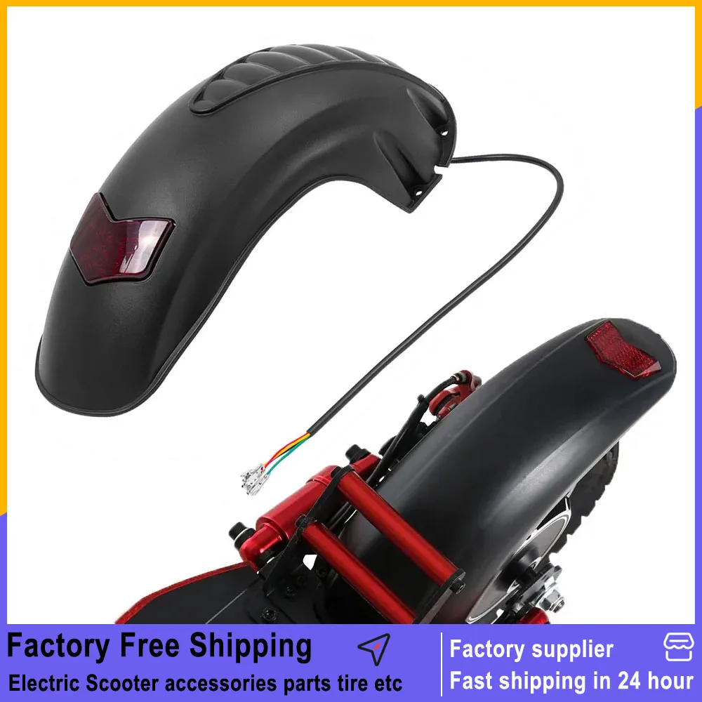 Elektroroller, 25,4 cm, hinterer Kotflügel mit Bremslicht, verbreiterter Kotflügel für KUGOO M4, Kickscooter-Flügel, hinterer Kotflügelschutz