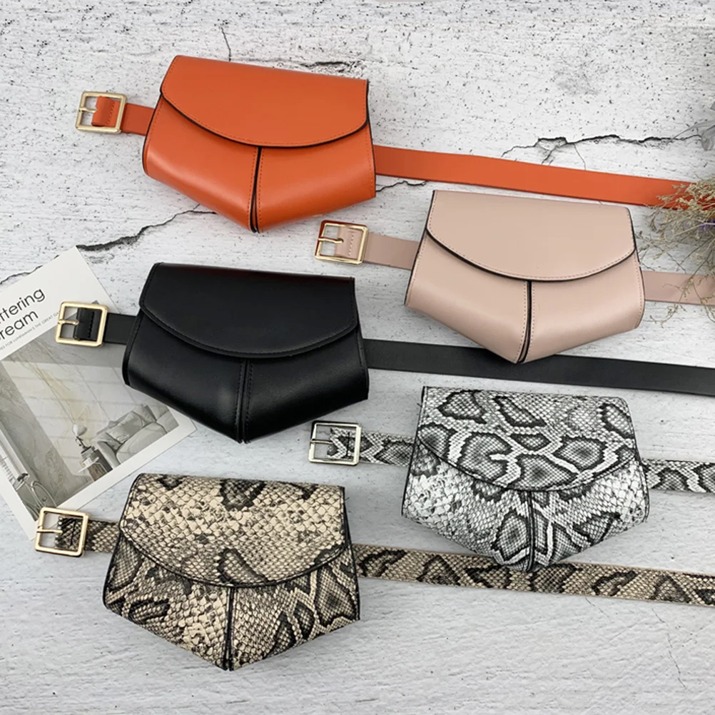 

Black PU Adjustable Belt Bag for Women Waist Bag Crossbody Purse for Wallet Phone Passport