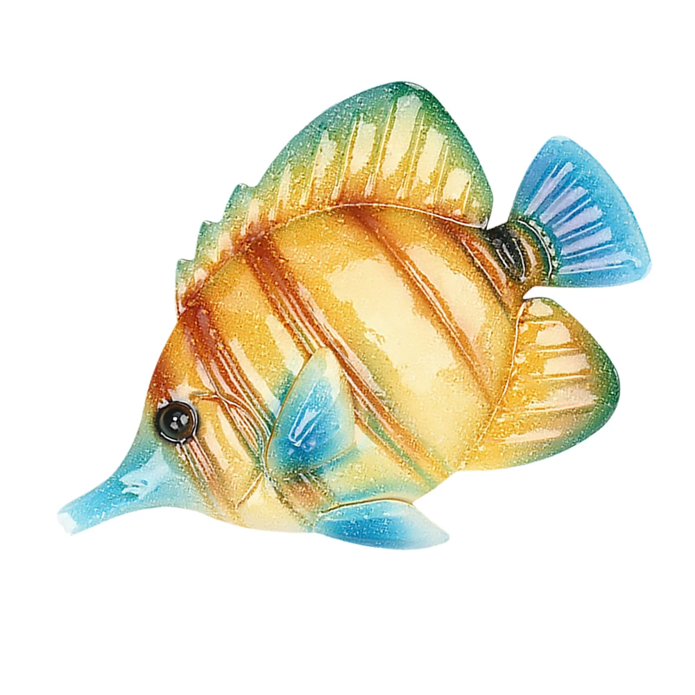 

Iron Wall Decoration Cartoon Fish Tropical Tropical Fish Decoration Accessories Accessories Ocean 3d Pendant Home Garden Decor